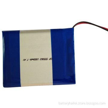 Lithium Polymer Battery, GSP555060 7.4V 1,800mAh for Vehicle Traveling Data Recorder, UL-certified